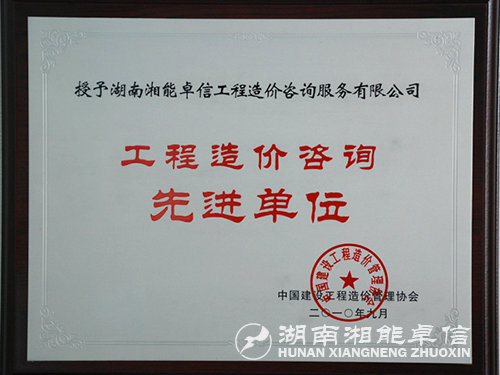 2010年工程先进单位